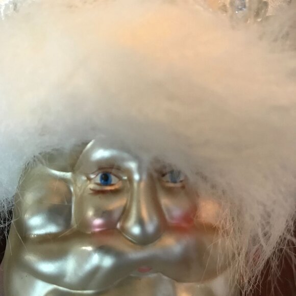 Dillards Santa Head Xmas Glass Ornament Set Of 4 - Picture 6 of 8